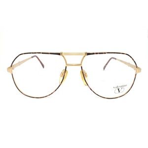 Valentino Gold and Brown Women's Glasses